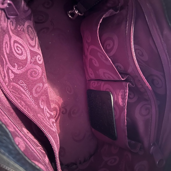 Black and Brown Brighton Leather Handbag - Picture 4 of 4